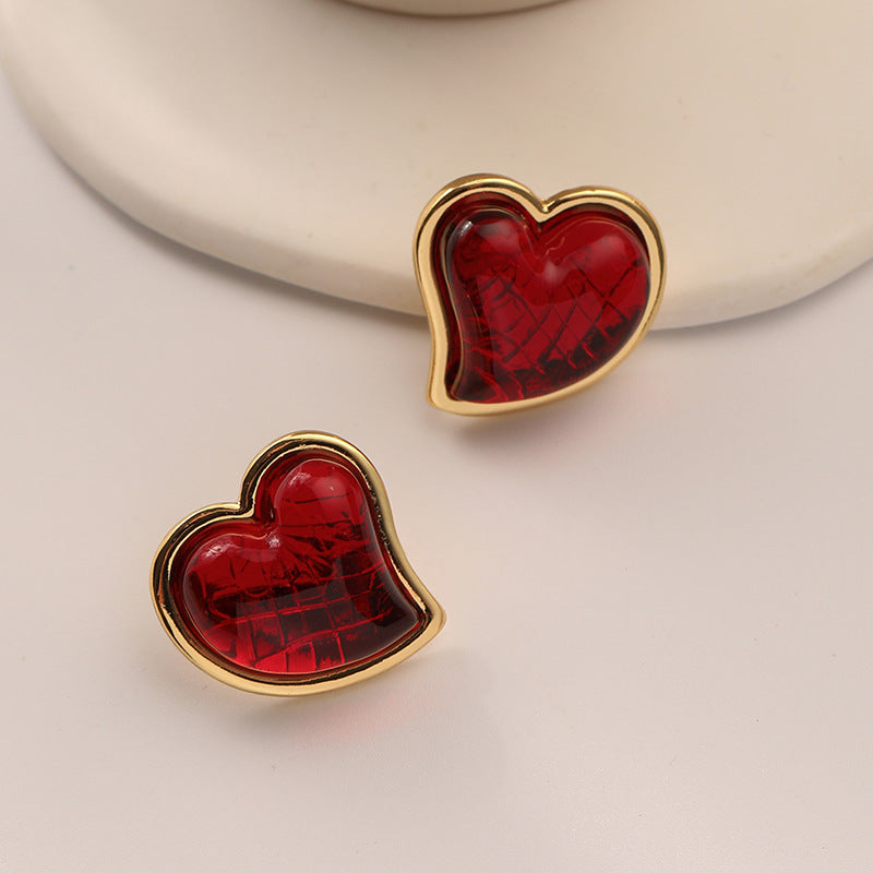 Red Heart Earrings