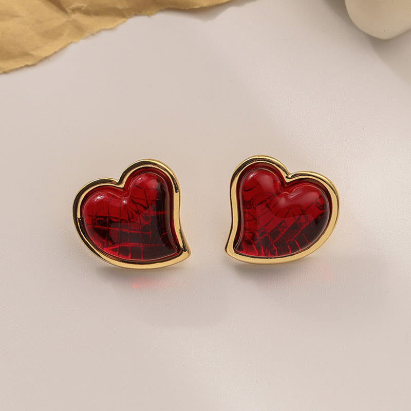 Red Heart Earrings