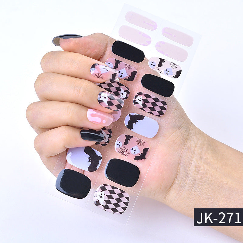 Cexynail Halloween Semi Cured Gel Nail Polish Strips Nail Wraps