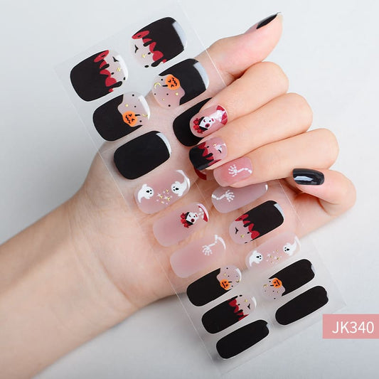 Halloween Clown Mask Semi Cured Gel Nail Strips