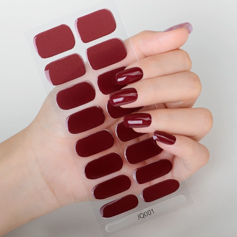 Red Nail Theory Gel Nail Strips