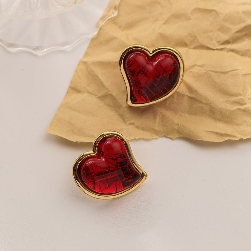 Red Heart Earrings