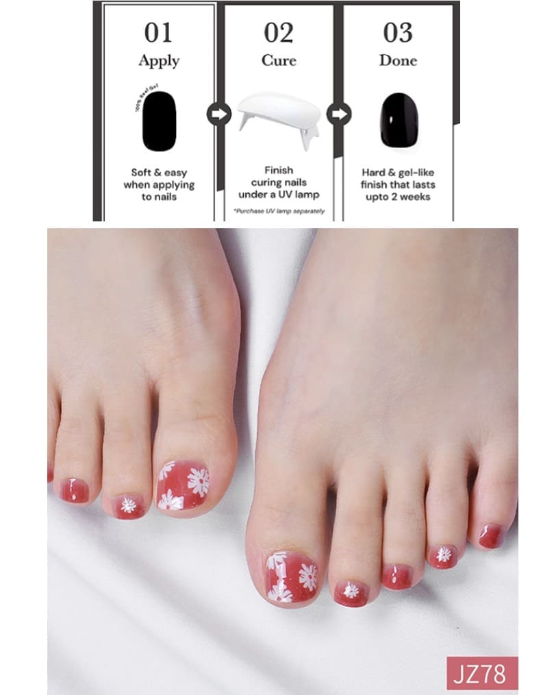 Red Muse Gel Toenail Strips