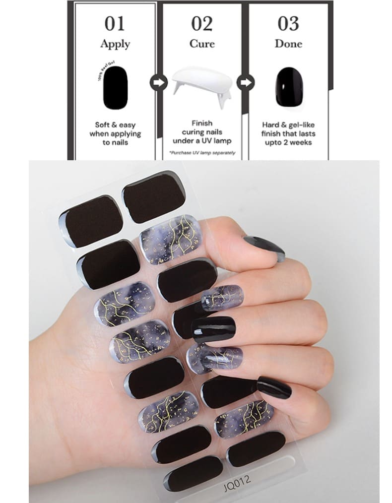 Black Myth Gel Nail Strips