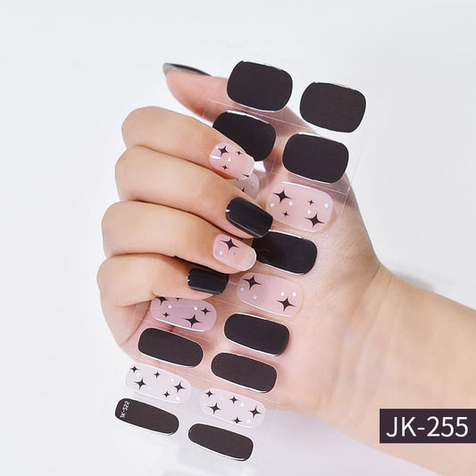 Cexynail Semi Cured Gel Nail Strips Brown Star