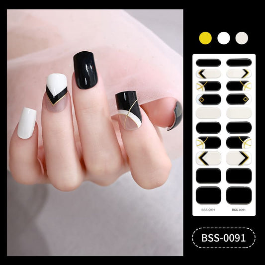 Black Elegance Gel Nail Wraps