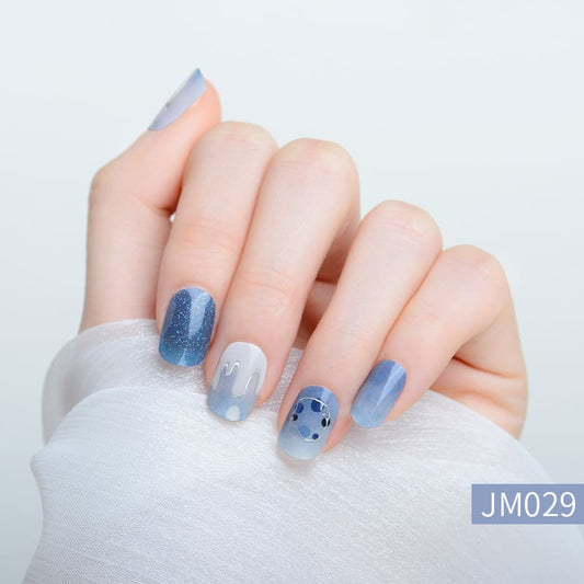 Blue Crash Semi Cured Gel Nail Strips