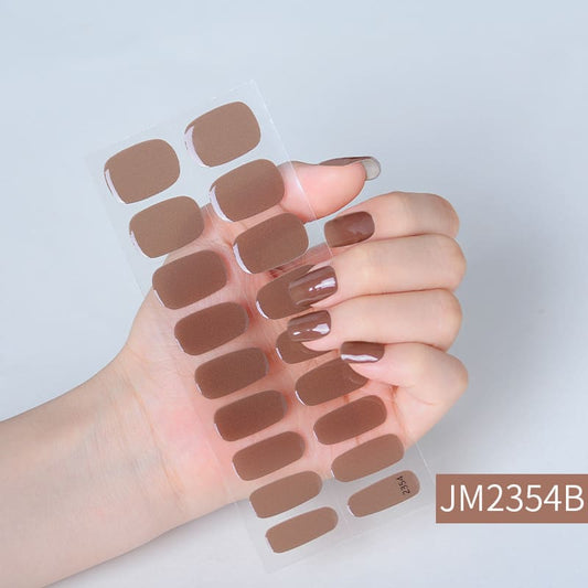 Light Brown Semi Cured Gel Nail Strips