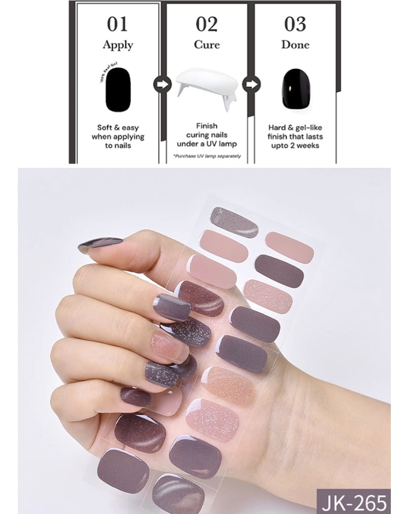 Aurora Nude Semi Cured Gel Nail Strips – Cexynail