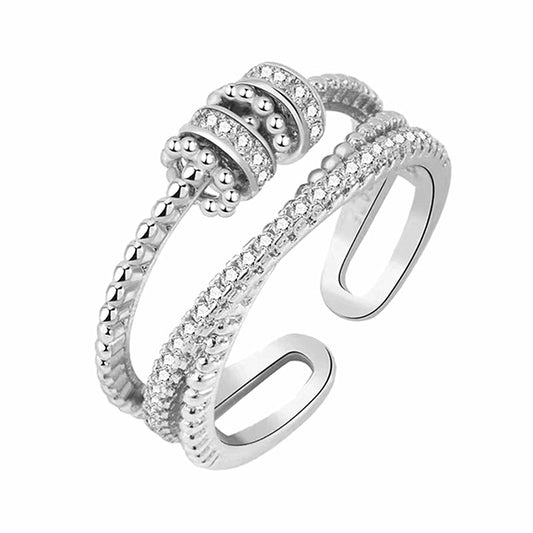 Anti Anxiety Ring for Women - Silver Color